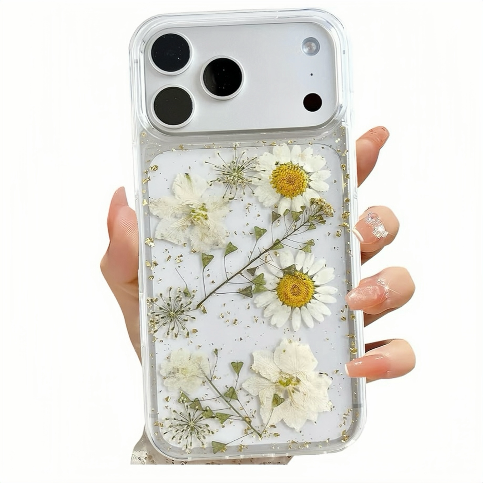 Cute White Daisy Floral Case. From Ip 11 to 17pm